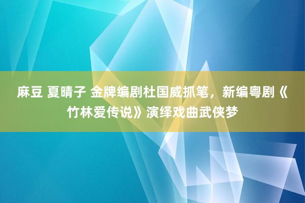 麻豆 夏晴子 金牌编剧杜国威抓笔，新编粤剧《竹林爱传说》演绎戏曲武侠梦