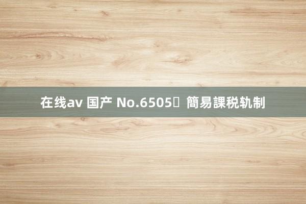 在线av 国产 No.6505 簡易課税轨制