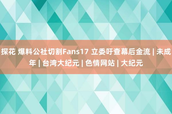 探花 爆料公社切割Fans17 立委吁查幕后金流 | 未成年 | 台湾大纪元 | 色情网站 | 大纪元